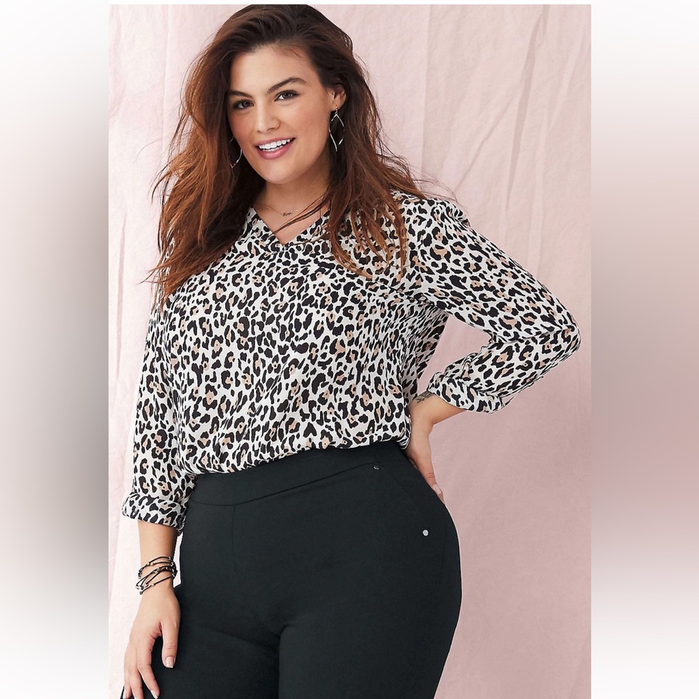 Maurice’s Plus Size Leopard Print Blouse Size 1